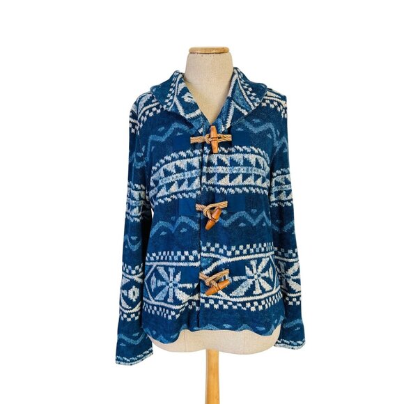 Ralph Lauren Jeans Co. Blue Aztec Toggle Cardigan Jacket - Picture 1 of 9